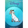 A collectible trading pin featuring the character Djali from The Hunchback of Notre Dame.
