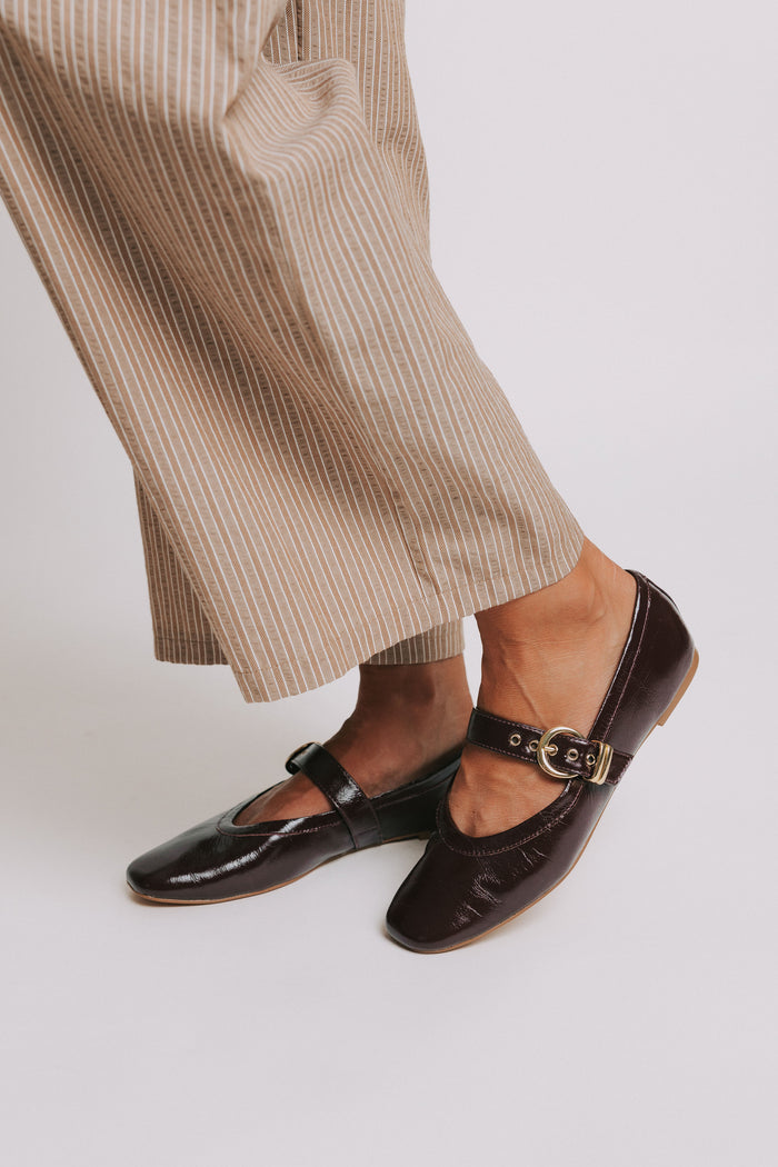dolce vita mikel ballet flats plum leather side