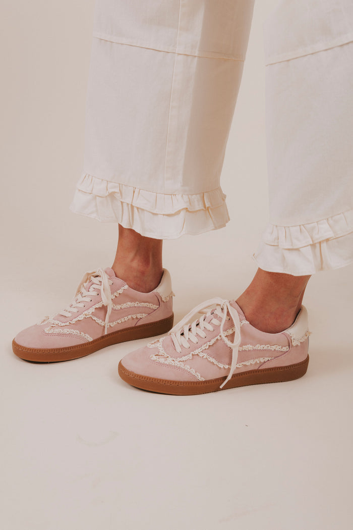 dolce vita notice lace sneakers pink side