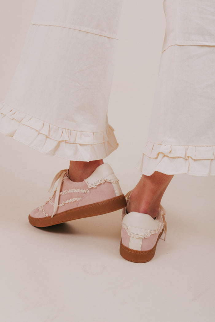 dolce vita notice lace sneakers pink back