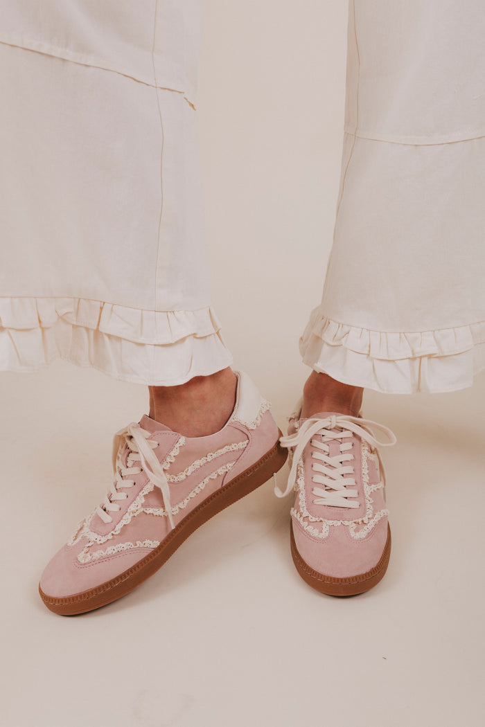 dolce vita notice lace sneakers pink front