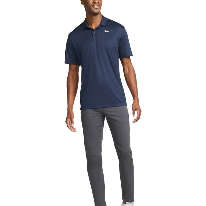 Nike Dri-FIT Victory Solid Golf Polo Obsidian/White - SU25