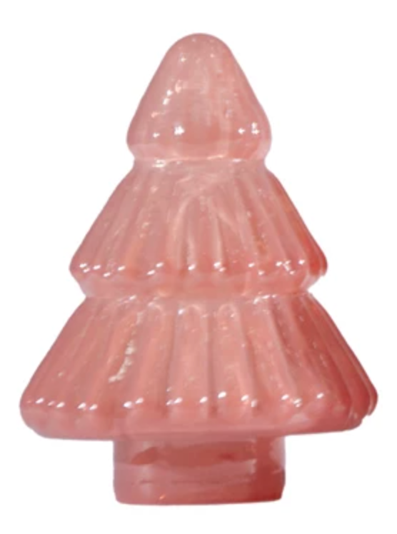 Mercury glass tree decoration in pink