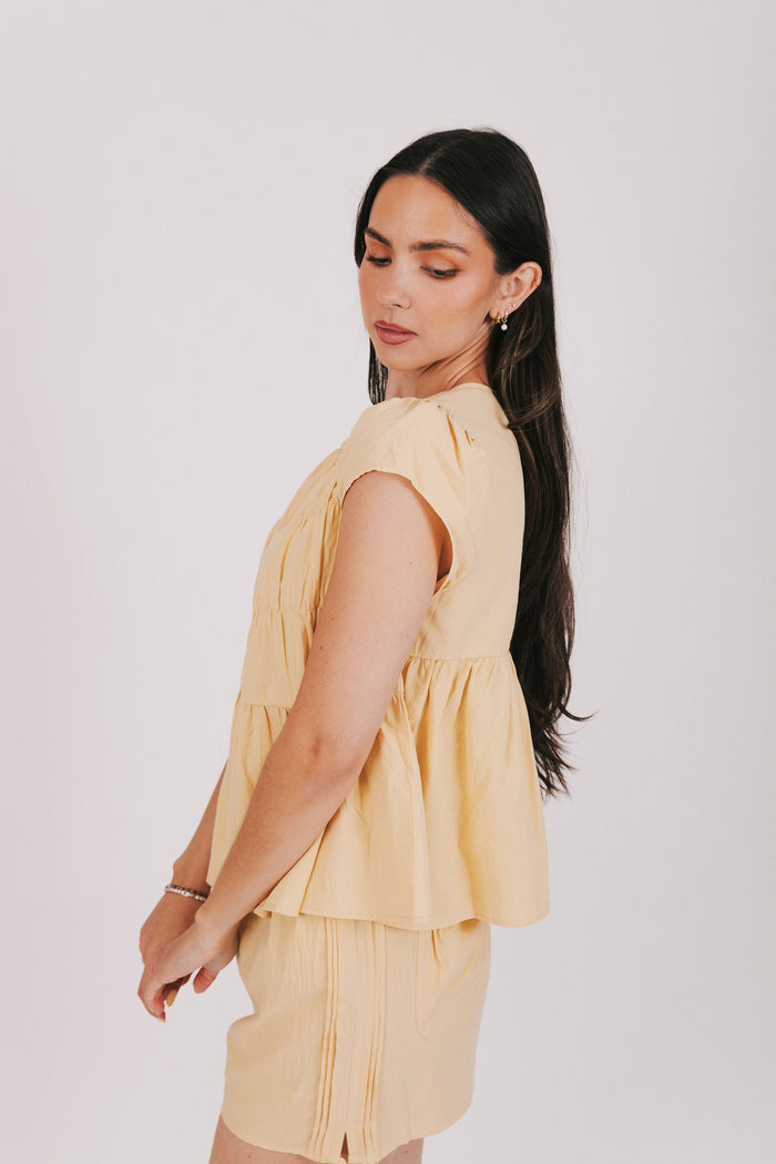 tiered yellow top