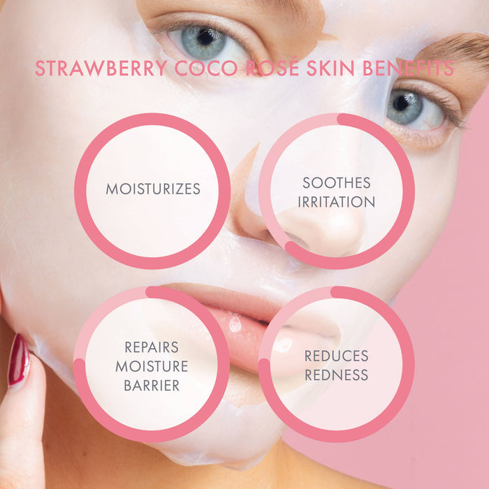 ESW BEAUTY - Strawberry Coco Rosé Soothing Biocellulose Mocktail Mask