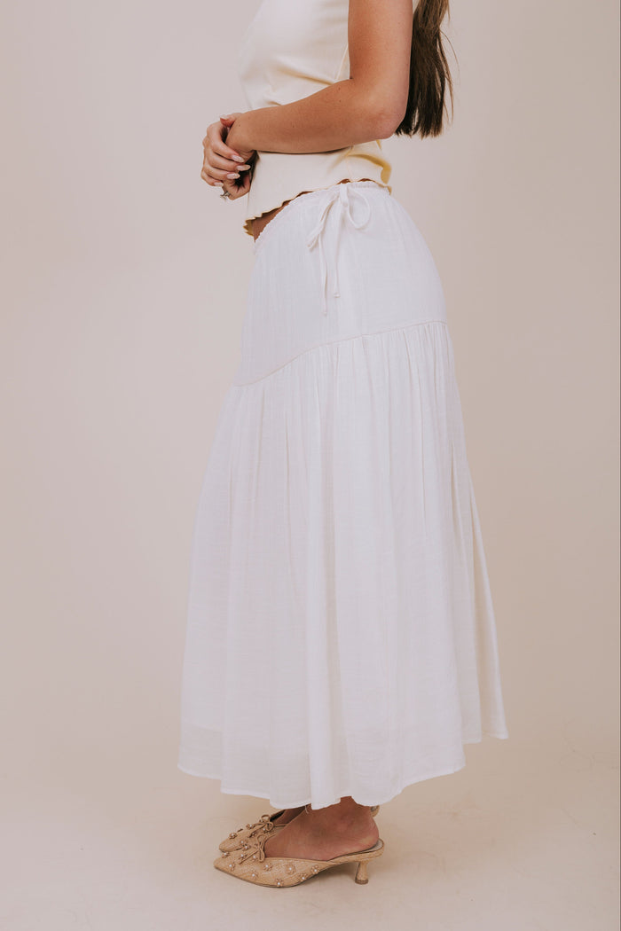 ivory decorative tie midi side