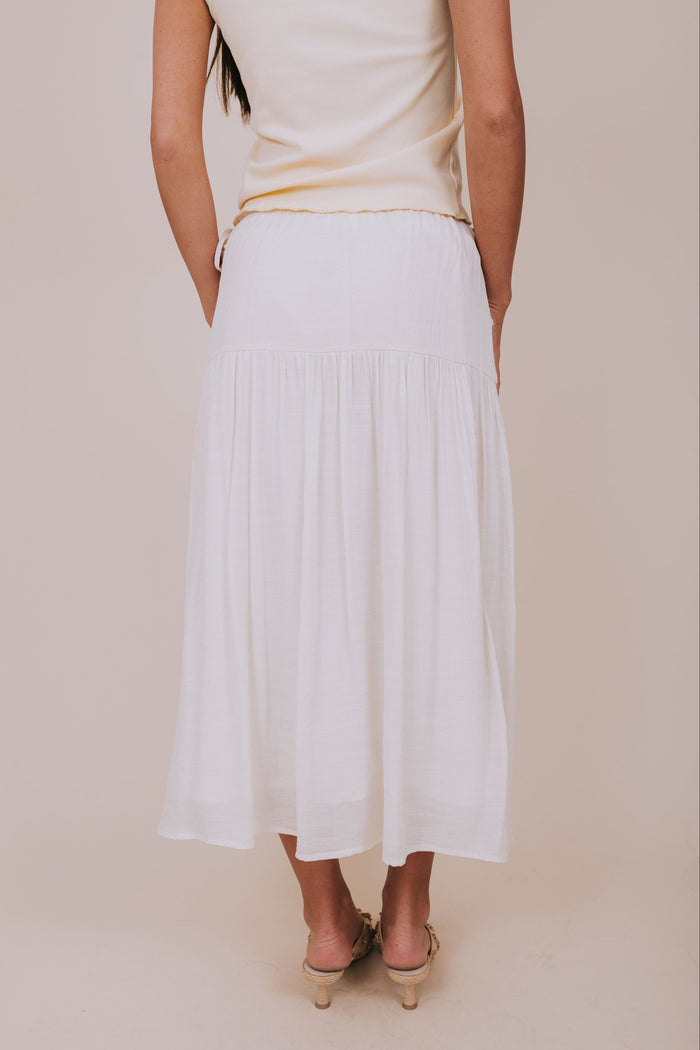 ivory decorative tie midi back