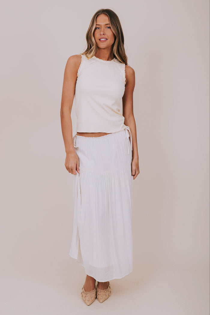 ivory decorative tie midi full