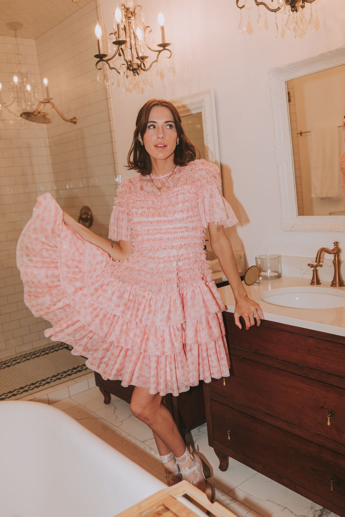 EXCLUSIVE - Cherry Blossom Ripple Dress