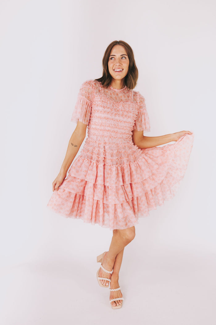 EXCLUSIVE - Cherry Blossom Ripple Dress