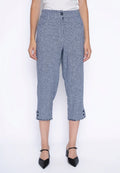 Frayed Edge Button Detail Capri
