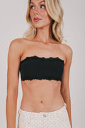 free people charlie black lace bandeau front