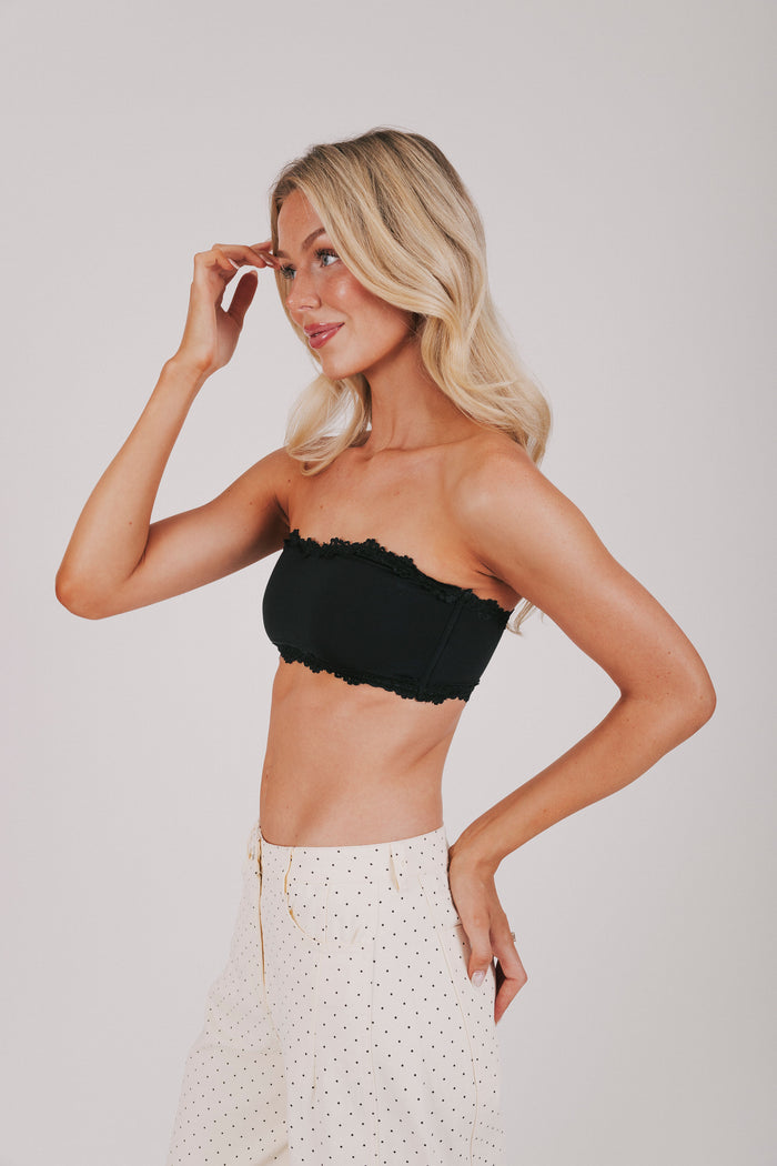 free people charlie black lace bandeau side