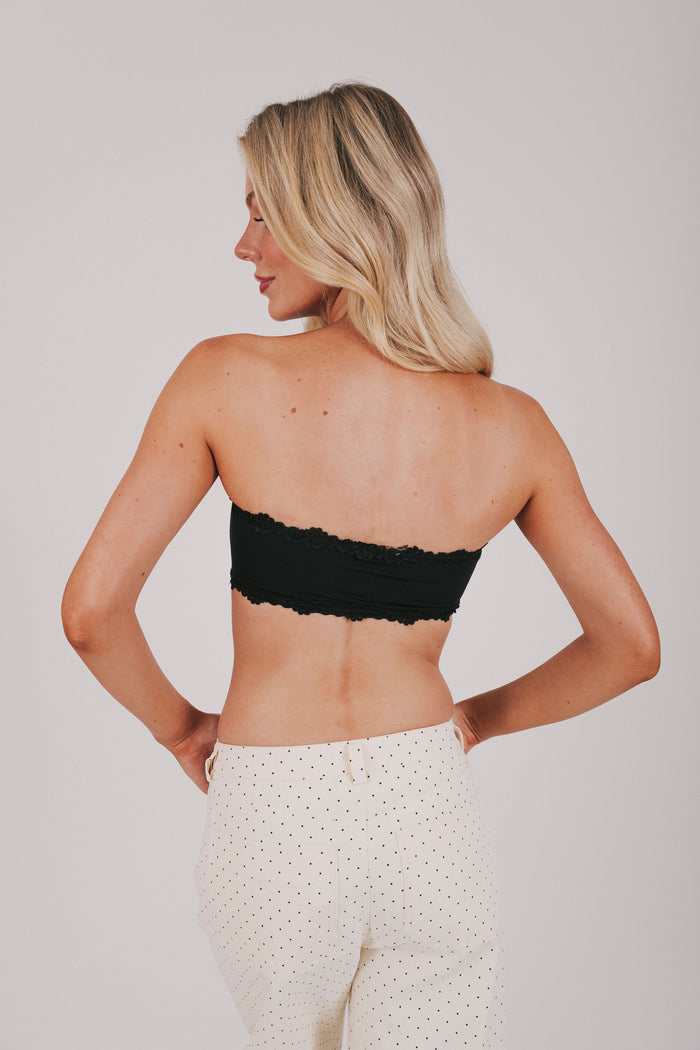 free people charlie black lace bandeau back