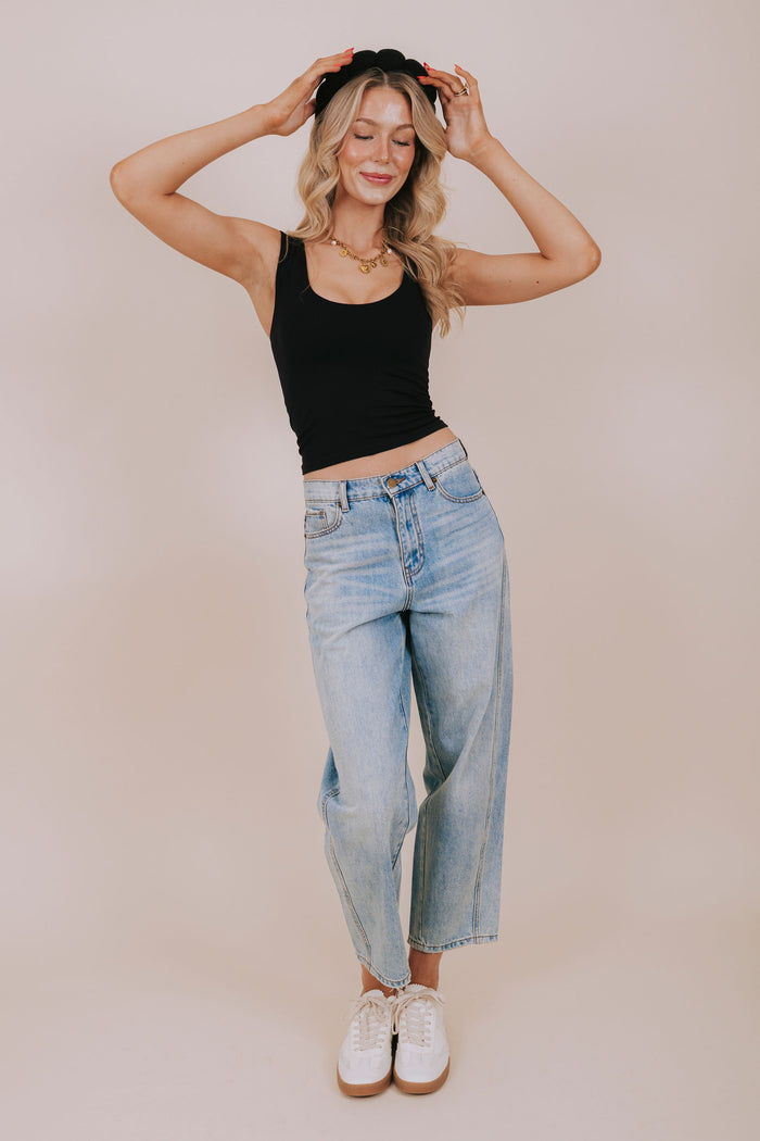 free people black scoop neck tank full