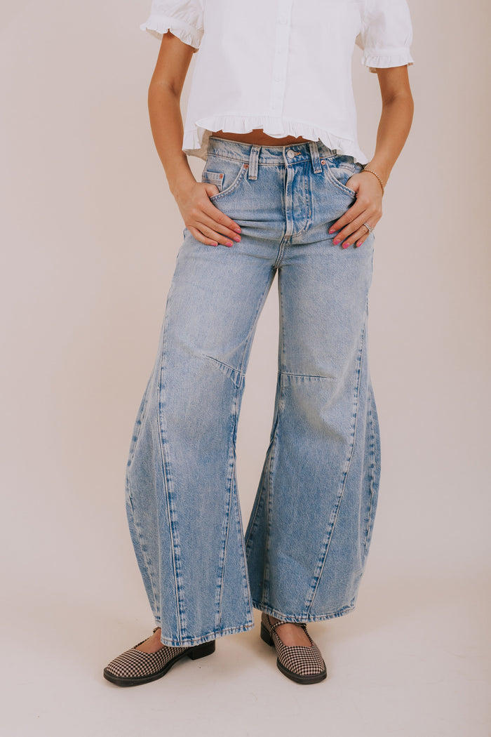 FREE PEOPLE - Eden High Slouchy Jeans by Free People in Fast Forward