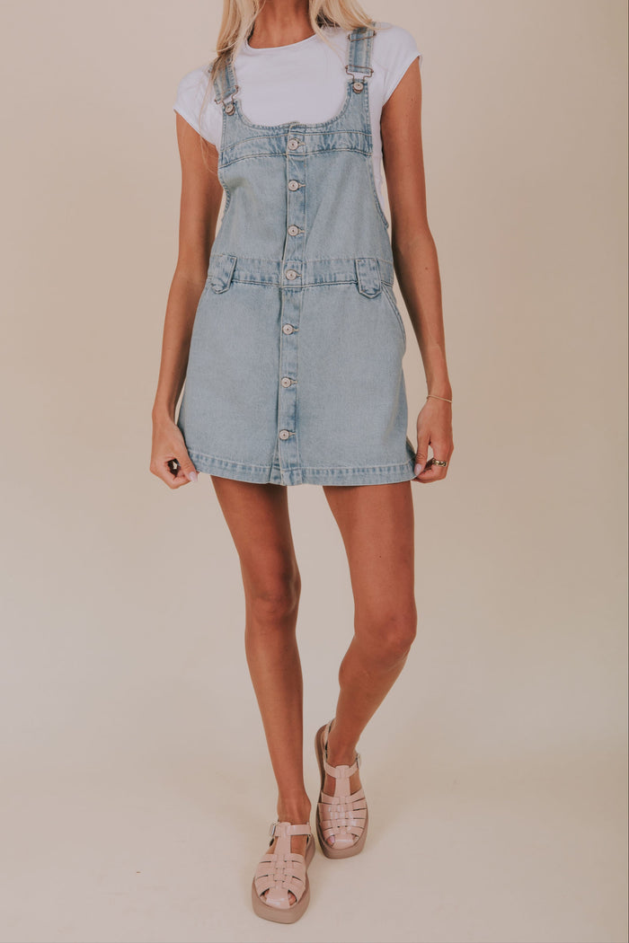FREE PEOPLE - Edie Denim Skirtall by Free People