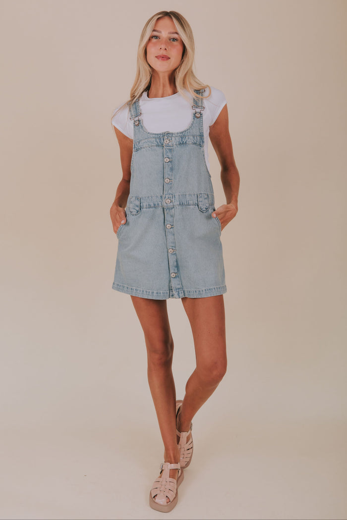 FREE PEOPLE - Edie Denim Skirtall by Free People