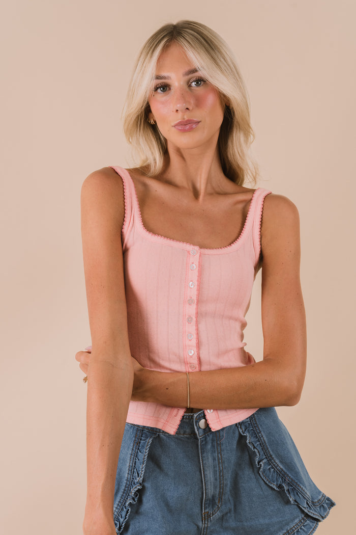 FREE PEOPLE - End Game Pointelle Tank by Free People