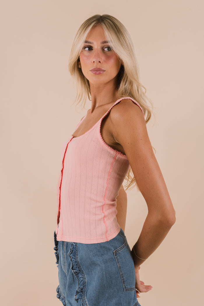 FREE PEOPLE - End Game Pointelle Tank by Free People