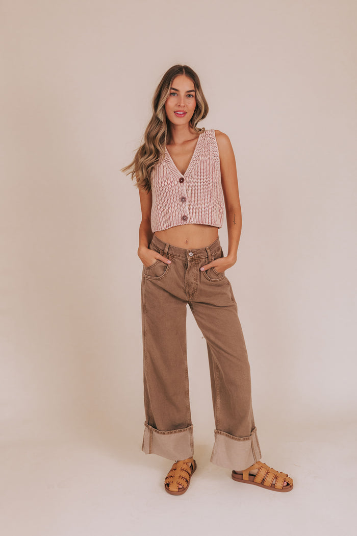 FREE PEOPLE - Final Countdown Mid Rise Pants - 2 Colors! by Free People