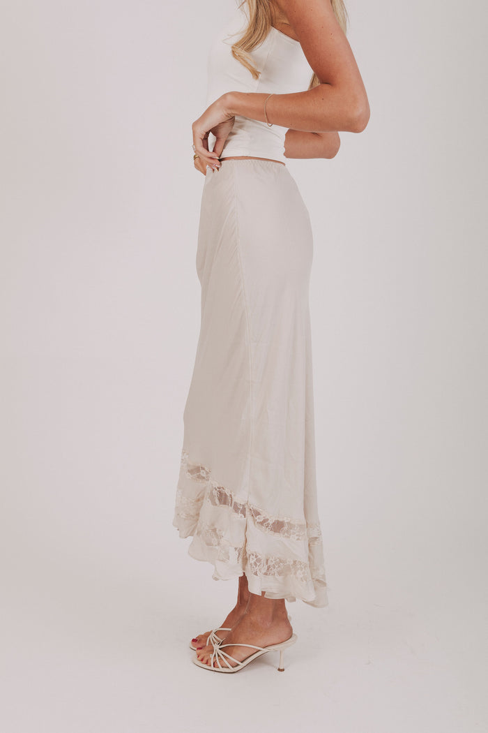 slip skirt with lace detail