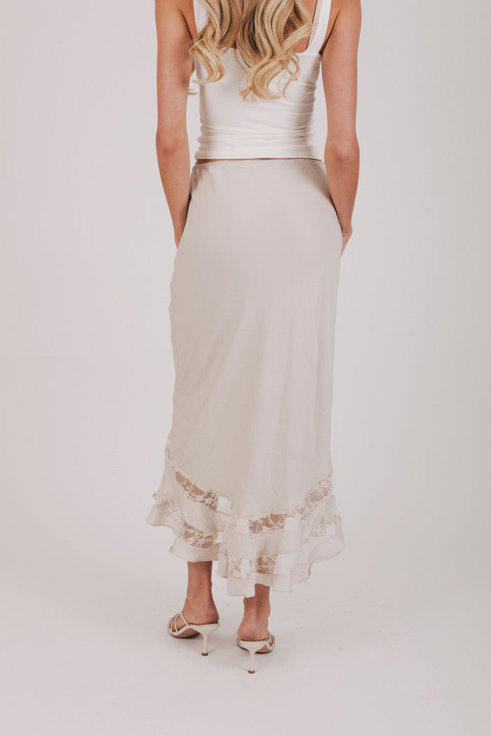 slip skirt with lace detail