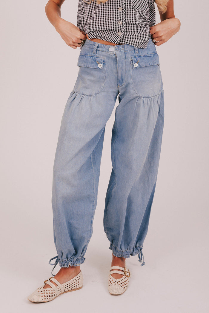 free people lotus jean bijou blue denim front