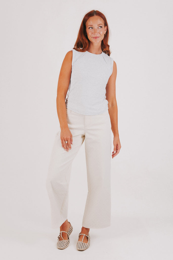 free people love my twist muscle tank grey full