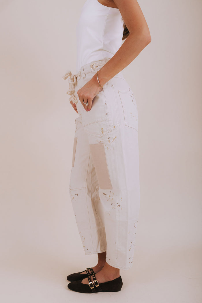 FREE PEOPLE - Moxie Pull-On Barrel Jeans - 2 Colors! by Free People