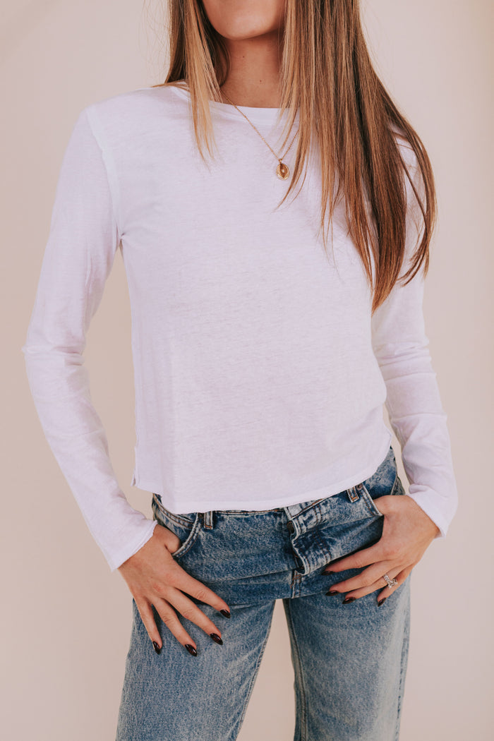 FREE PEOPLE - Nova Long Sleeve Tee by Free People in FP Ivory