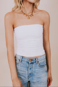 free people white tubeless top detail