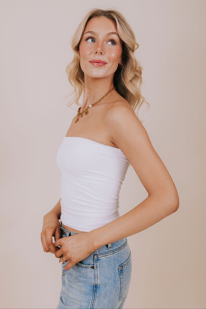 free people white tubeless top side
