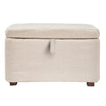 Gaia Serena Footstool - Biscuit Boucle//Oak