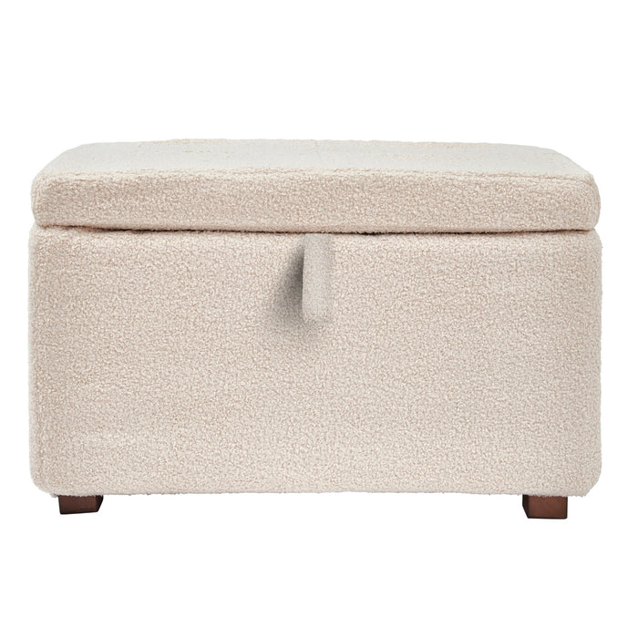 Gaia Serena Footstool - Biscuit Boucle//Oak