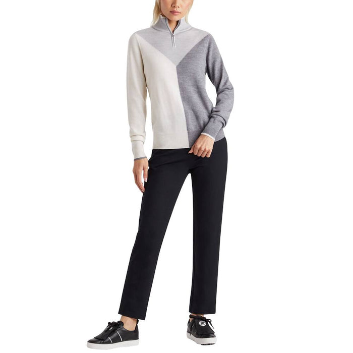 Gfore Colour Block Merino Wool Quarter Zip Golf Sweater 2023 Women