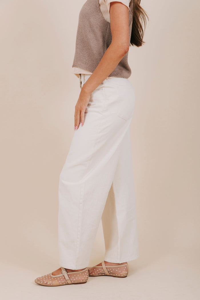 eggshell barrel jeans side