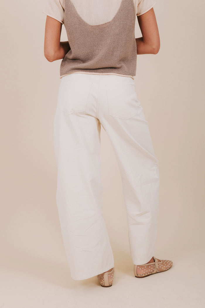 eggshell barrel jeans back