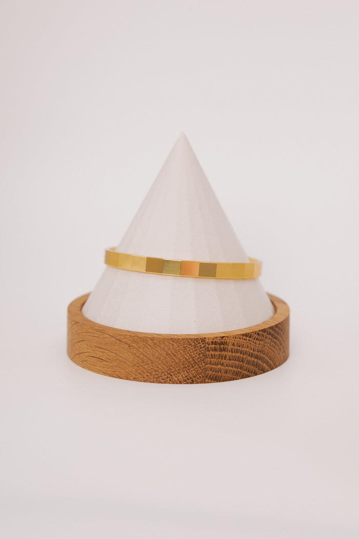 14k gold plated open cuff bracelet
