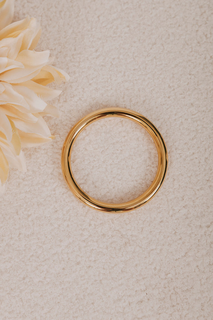 gold plated bangle bracelet with stainless steel