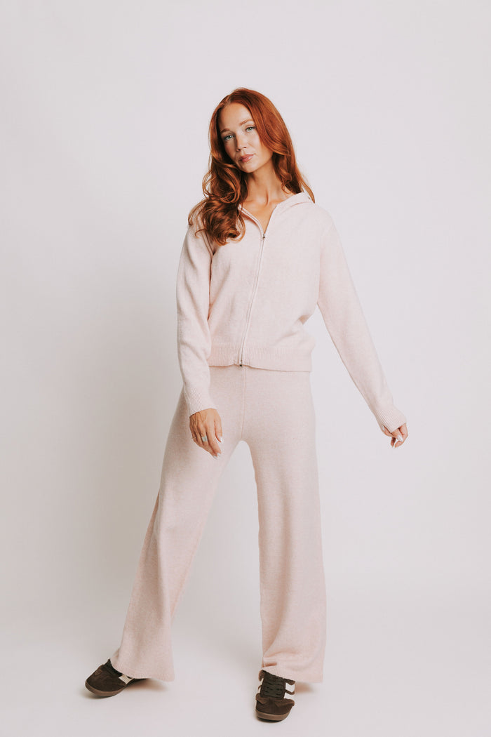 pink sweater style lounge pants full set