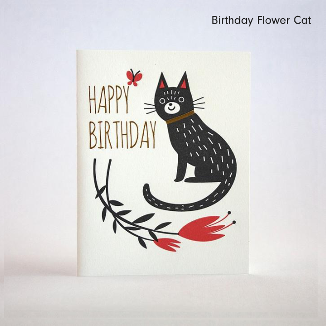 Birthday Flower Cat