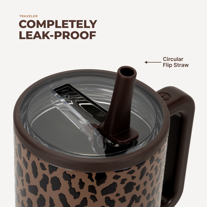 HYDROJUG - Traveler 32 oz - Brown Leopard