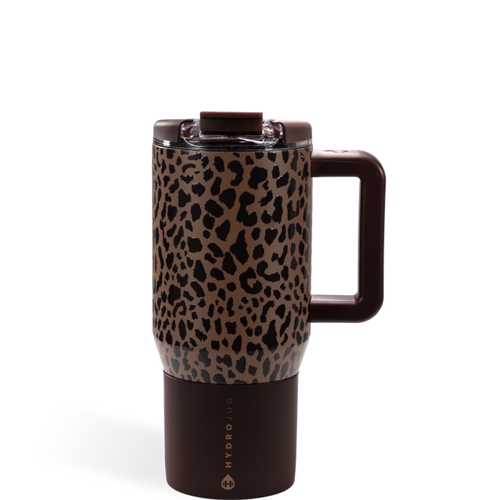 HYDROJUG - Traveler Coffee Mug 20 oz - Brown Leopard
