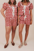 inclusive sizing embroidered gingham matching set short