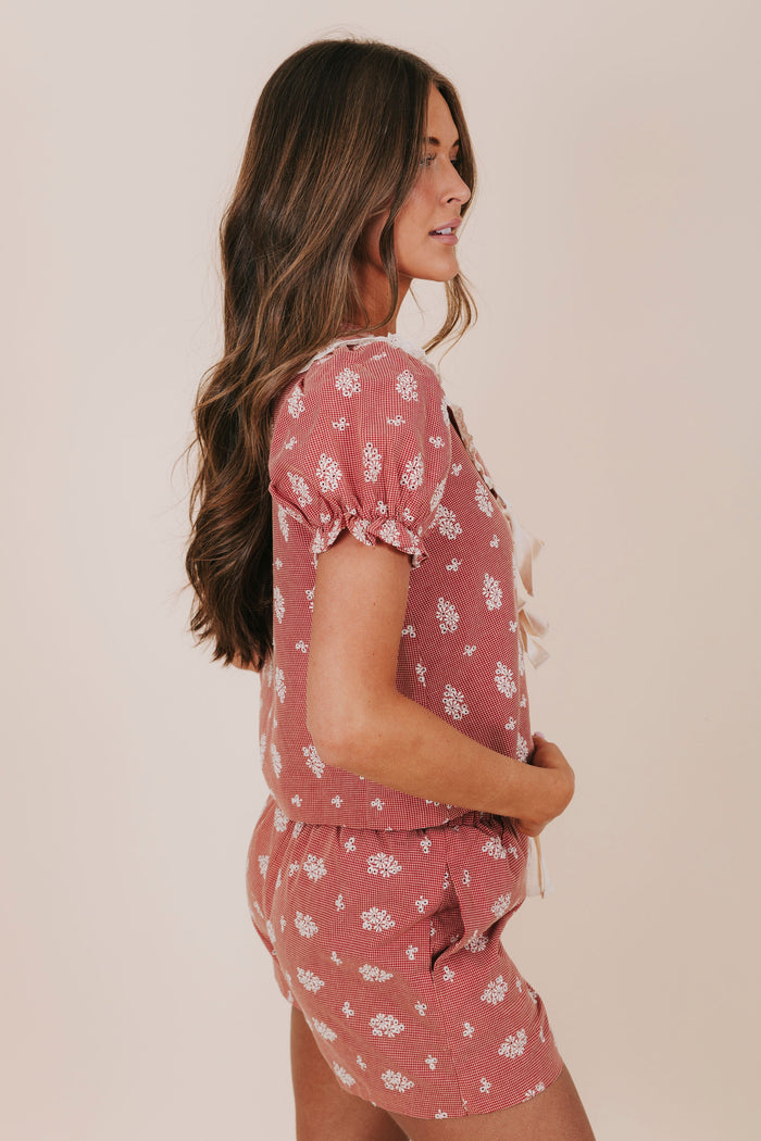 inclusive sizing embroidered gingham matching set side