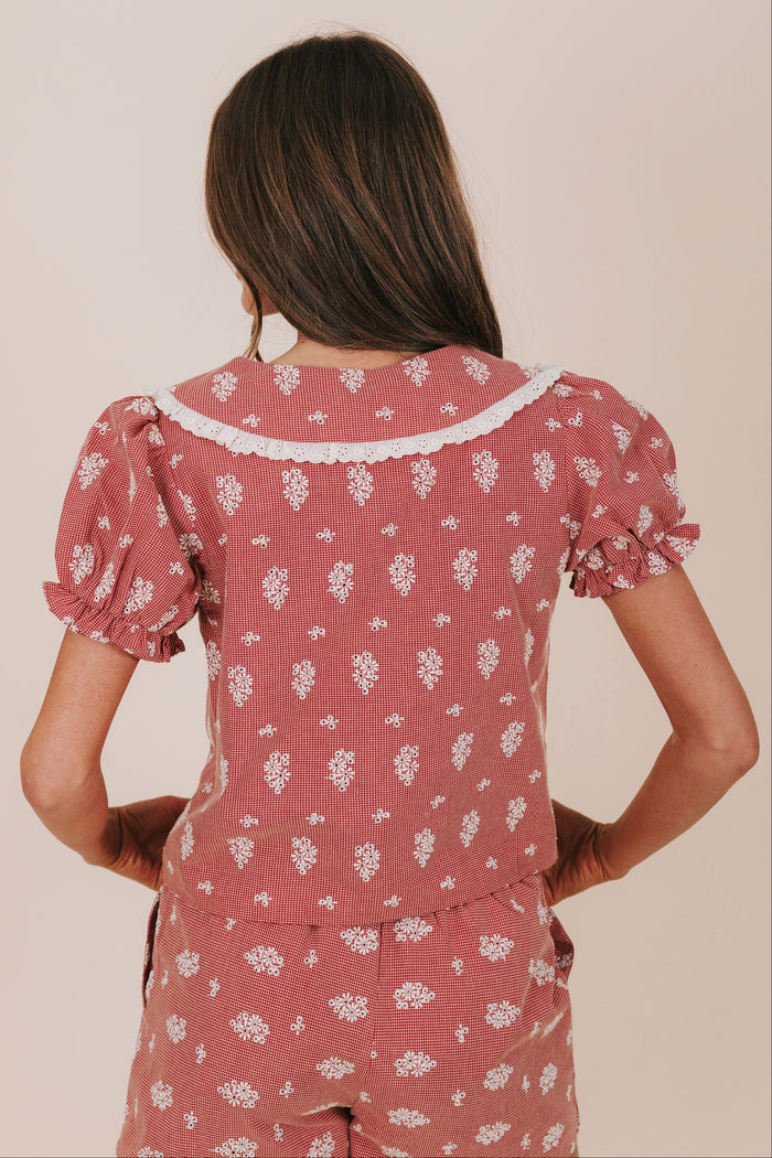 inclusive sizing embroidered gingham matching set back
