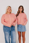 white orange stripe button long sleeve shirt plus both