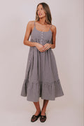 black gingham empire waist dress full 2
