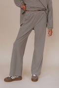 brown and cream striped lounge pants full